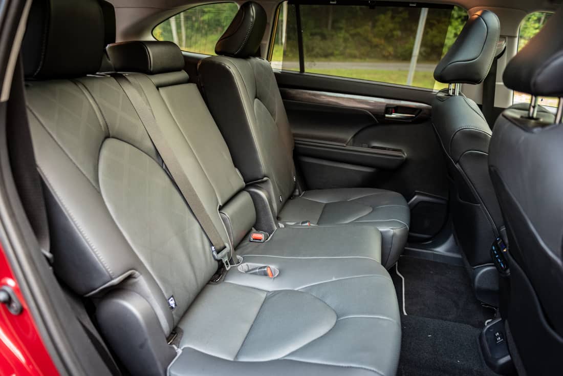 Toyota Highlander Hybrid rear seats