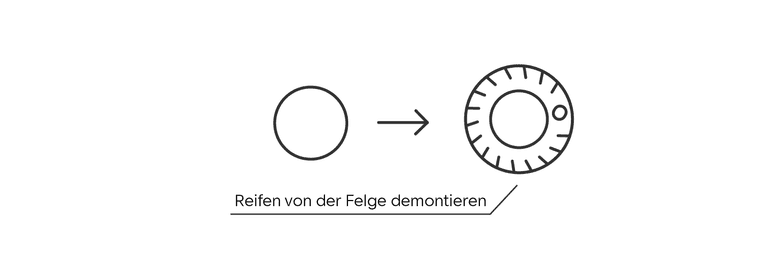 autoreifen flicken - schritt eins