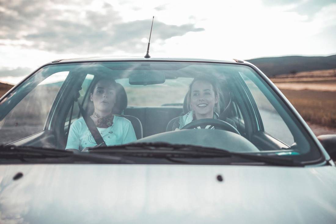 Young Drivers in Car