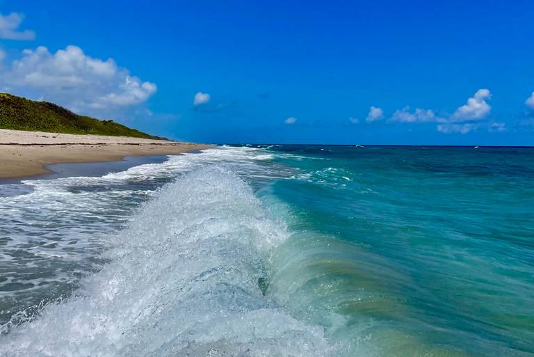  West Palm Beach ohne Palme, dafür mit sehr viel Strand. Die Wassertemperatur des Atlantiks kann hier im Frühjahr bereits 25 Grad erreichen, einige Strände im Norden der Stadt sind weniger stark frequentiert.