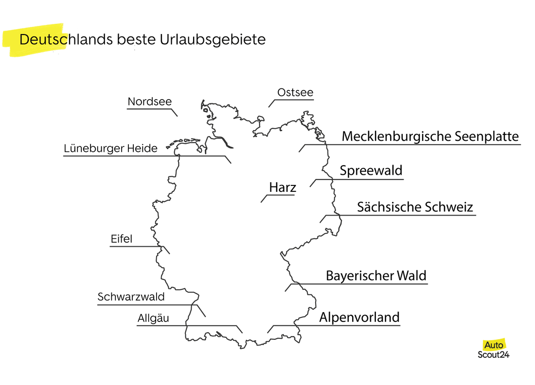 Urlaubskarte Deutschland