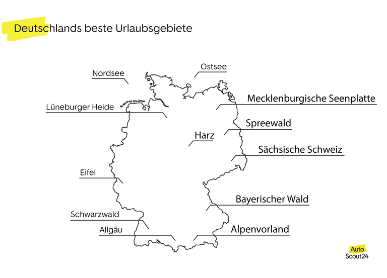 Urlaubskarte Deutschland