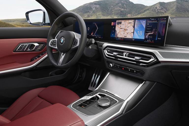  Das Interieur des BMW 3er.