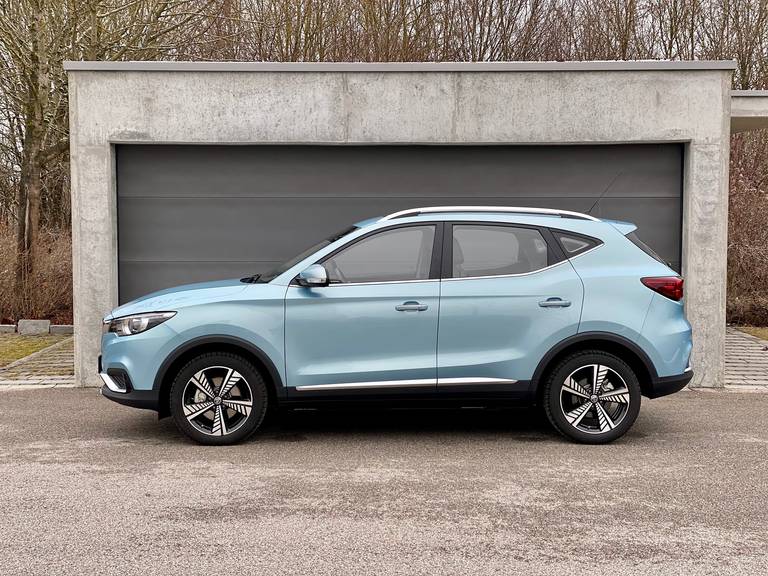 MG ZS EV 2021 Blau Profile Garage