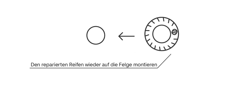 autoreifen flicken - schritt acht