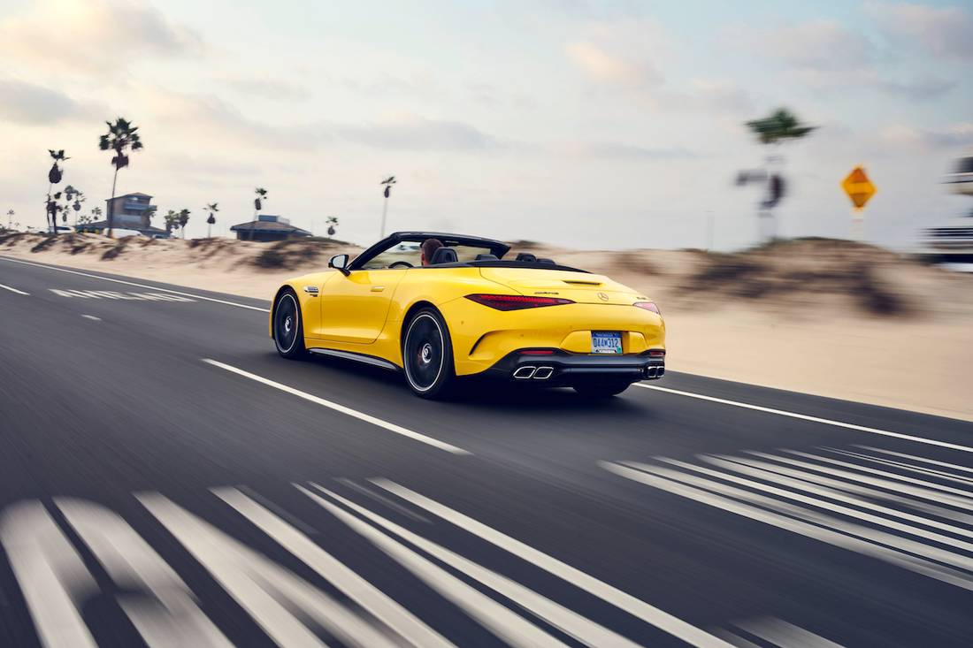 Mercedes-AMG SL 63 (2023) dynamic, rear view