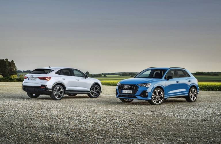  Kompakte Hybrid-SUV-Varianten von Audi: Der Q3 TFSI e - als SUV und SUV-Coupé.