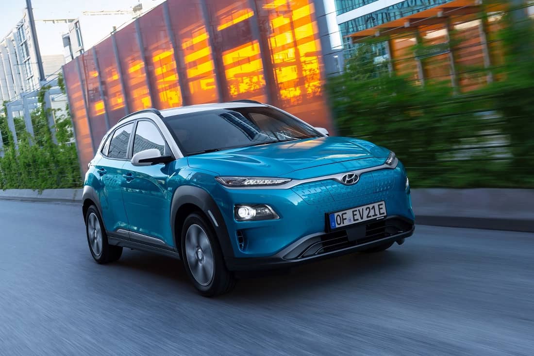  Mit dem Hyundai Kona Elektro sind bis zu 484 km Reichweite möglich.