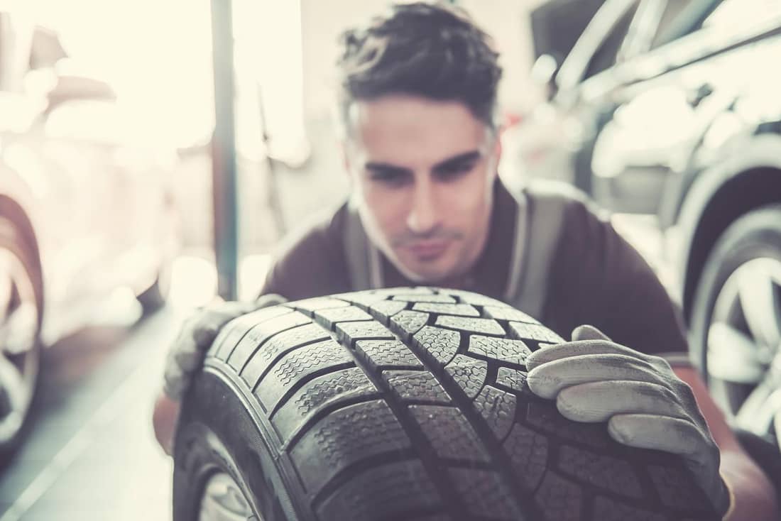  If the air pressure in a car tire is too low or too high, premature wear can result.