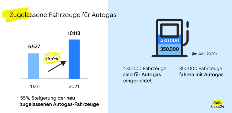 Statistik zur Nutzung von Autogas