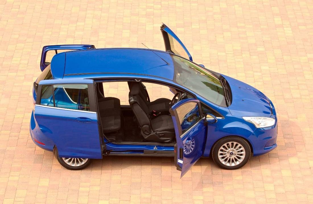  Im kleinen Ford-Van B-Max finden bis zu fünf Personen Platz, produziert wurde der Pragmatiker bis 2017 in Rumänien.