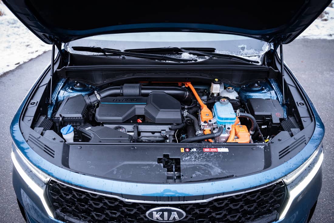 Kia-Sorento-1.6-Hybrid-2021-Engine