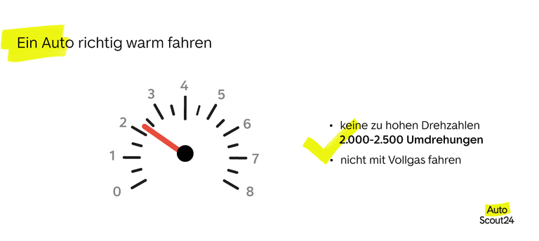 Ein Auto richtig warm fahren