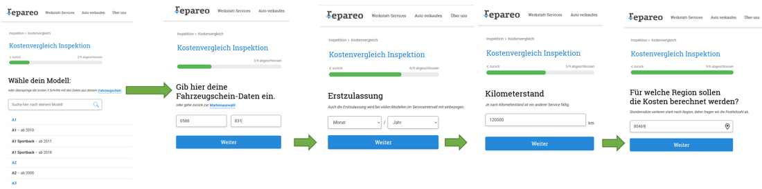  In just a few clicks you can find your preferred workshop date at repareo.de