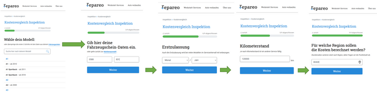  In wenigen Clicks geht es zum Werkstatt-Wunschtermin bei repareo.de