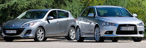 mazda 3 или mitsubishi lancer mazda 3 или mitsubishi lancer