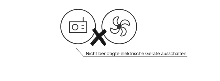 Kraftstoff sparen, Tipp 4 - elektrische Geräte ausschalten